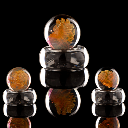 Kitty Meow Glass - Fumed Implosion Marble/Slurper Top - 4