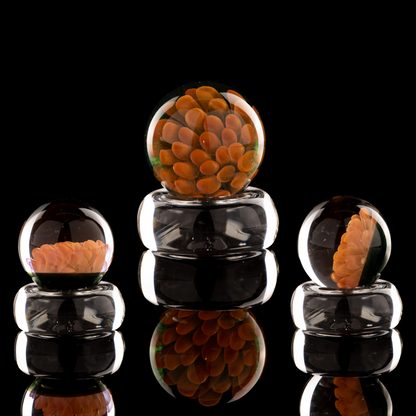 Kitty Meow Glass - Fumed Implosion Marble/Slurper Top - 5