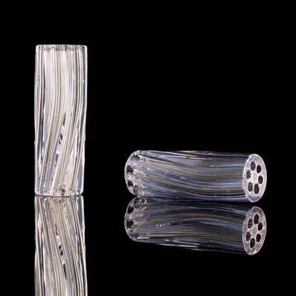 Kitty Meow Glass - 6 Hole Joint Tip - 11mm x 30mm - Purple - 2