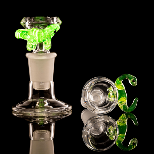 Discobox Glass x Kitty Meow Glass - 14mm UV Dino Handle Slide