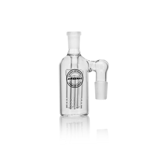 Smoke Arsenal - 18mm Male to 14mm Female 90 Degree Clear Tree Perc Ash Catcher