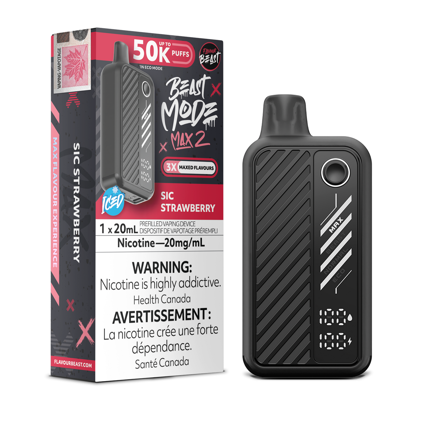 Flavour Beast Beast Mode Max 2 - Sic Strawberry [MB]