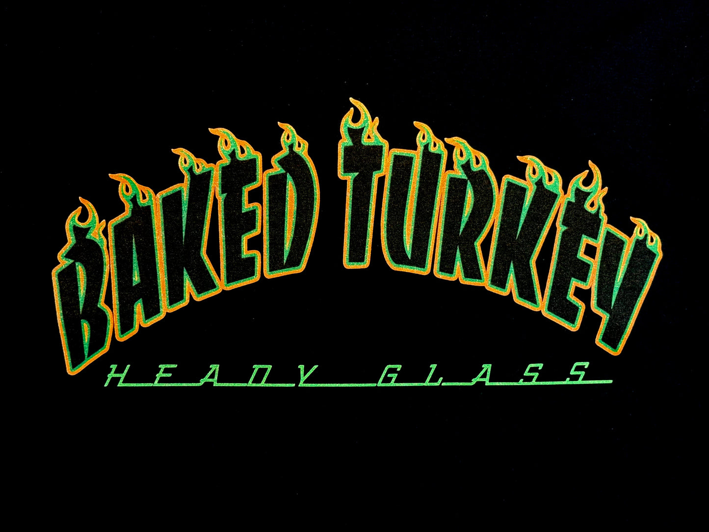 Baked Goods - Black Flames T-Shirt