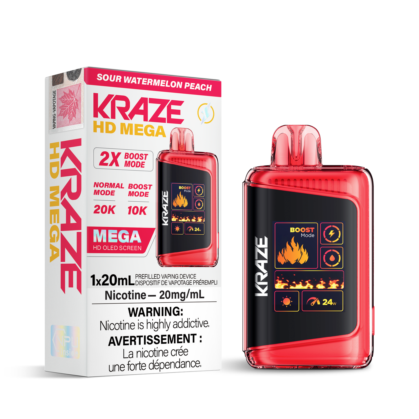 Kraze HD Mega - Sour Watermelon Peach [MB]
