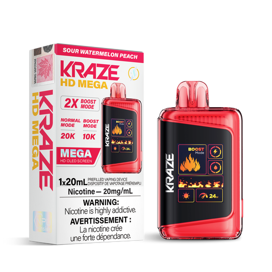 Kraze HD Mega - Sour Watermelon Peach [MB]