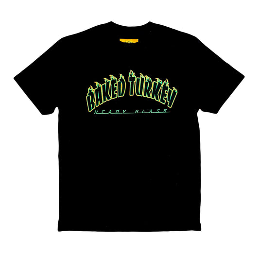 Baked Goods - Black Flames T-Shirt
