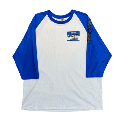 Baked Goods - NameTag Raglan 3/4 Sleeve - Blue