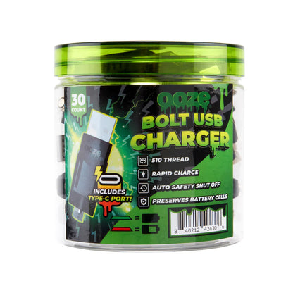 Ooze - Bolt USB 510 Thread Charger - Black