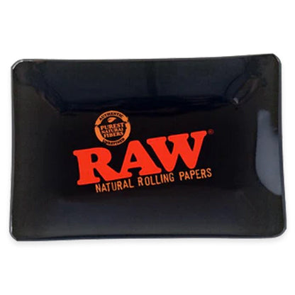 Raw - Black Glass Rolling Tray