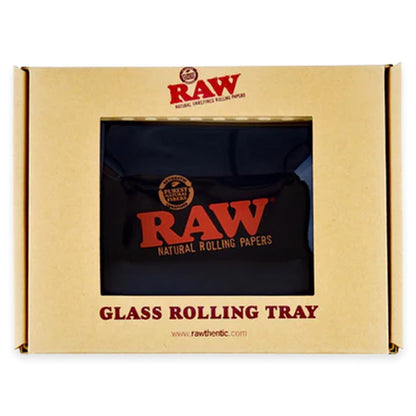 Raw - Black Glass Rolling Tray