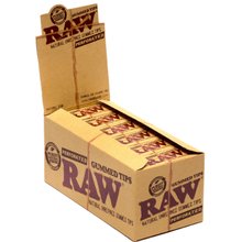 Raw Tips - Gummed Perforated Tips - Raw