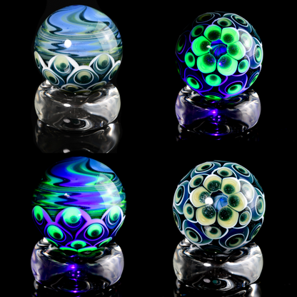 Indo Glass - Large Dot Stack & Wigwag Roller