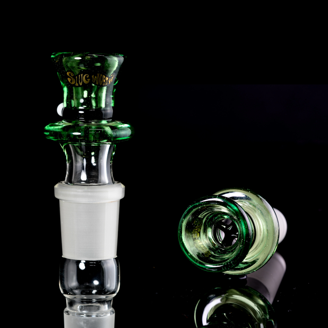 Slugworth Glass - 18mm 4 Hole Tophat Bowl - 1 – Baked Turkey Heady Glass