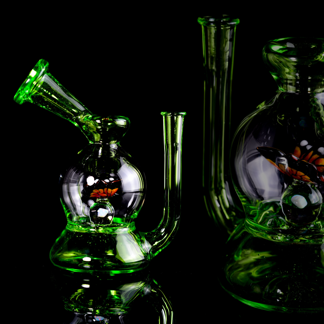 Windstar - Monarch Blooper Rig - Green – Baked Turkey Heady Glass