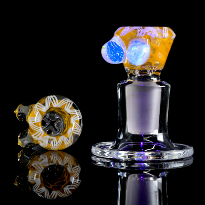 Titz Glass - 18mm Honeycomb 4 Hole Titty Slide - 1