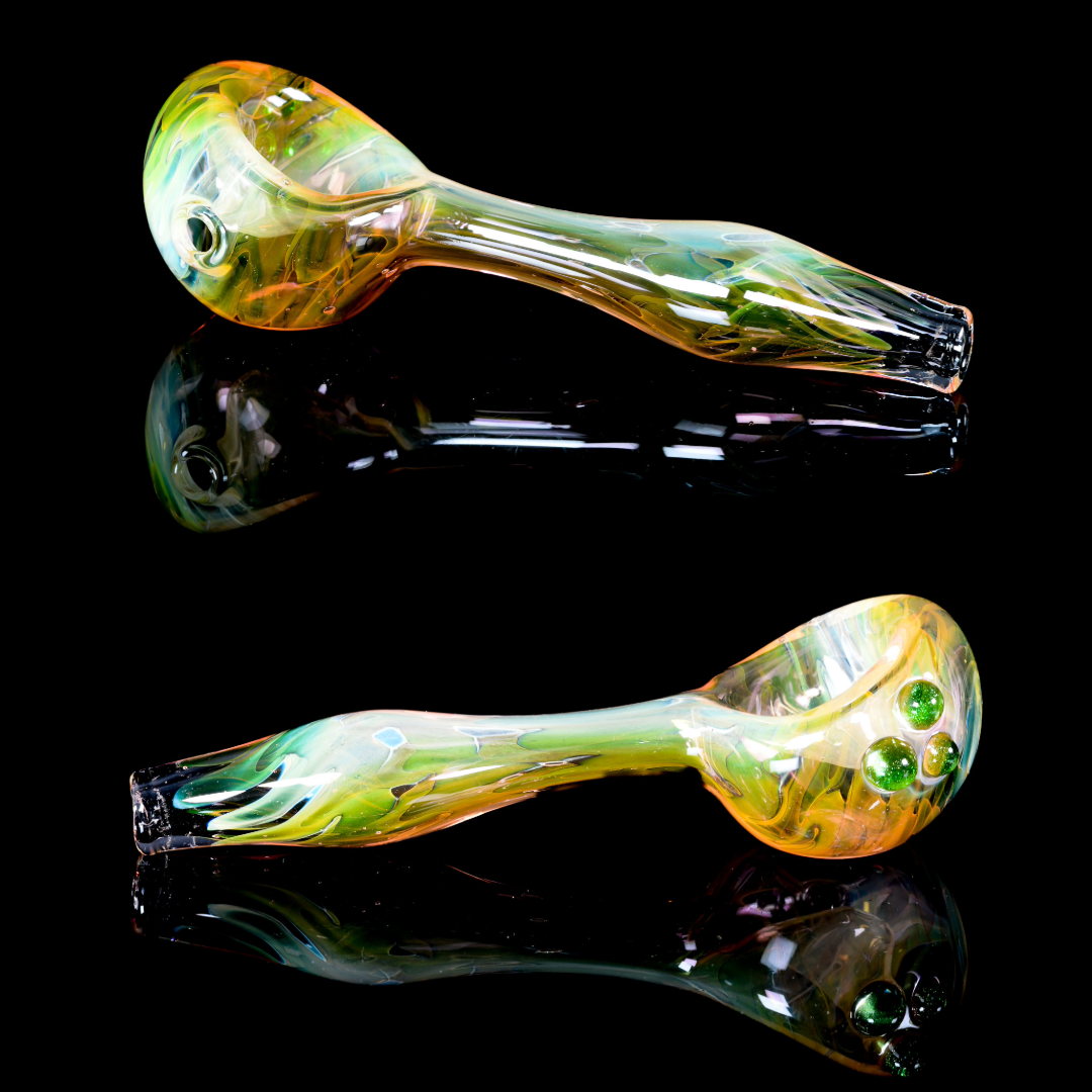 Kitty Meow Glass - Wrap and Rake Fumed Pipe - 3
