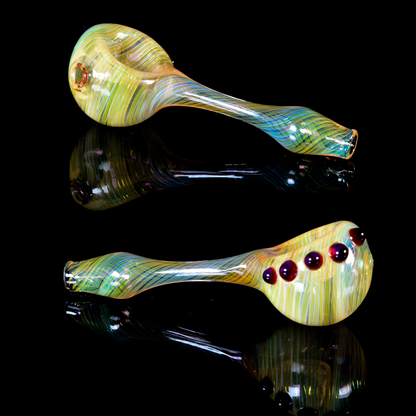 Kitty Meow Glass - Wrap and Rake Fumed Pipe - 5