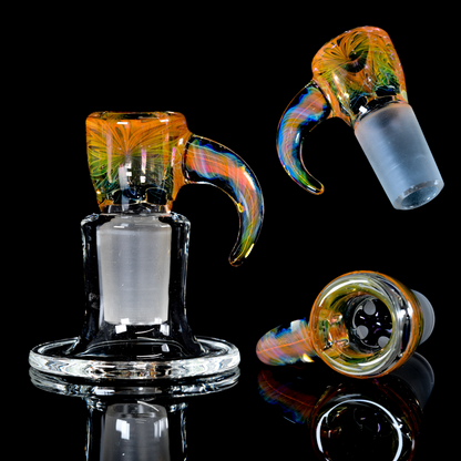 Max J Connors Glass - 18mm 4 Hole Fumed Slide - 3