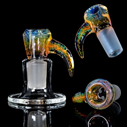 Max J Connors Glass - 18mm 4 Hole Fumed Slide - 4