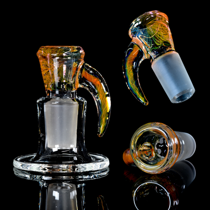 Max J Connors Glass - 18mm 4 Hole Fumed Slide - 5