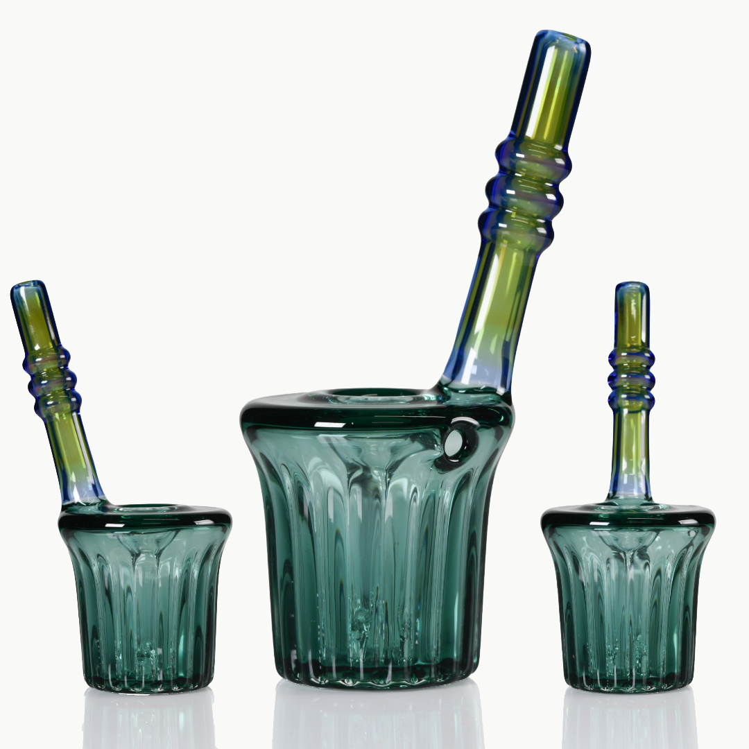 Evan Cals Glass Art - Push Bowl Sippy Cup Bubbler - 1