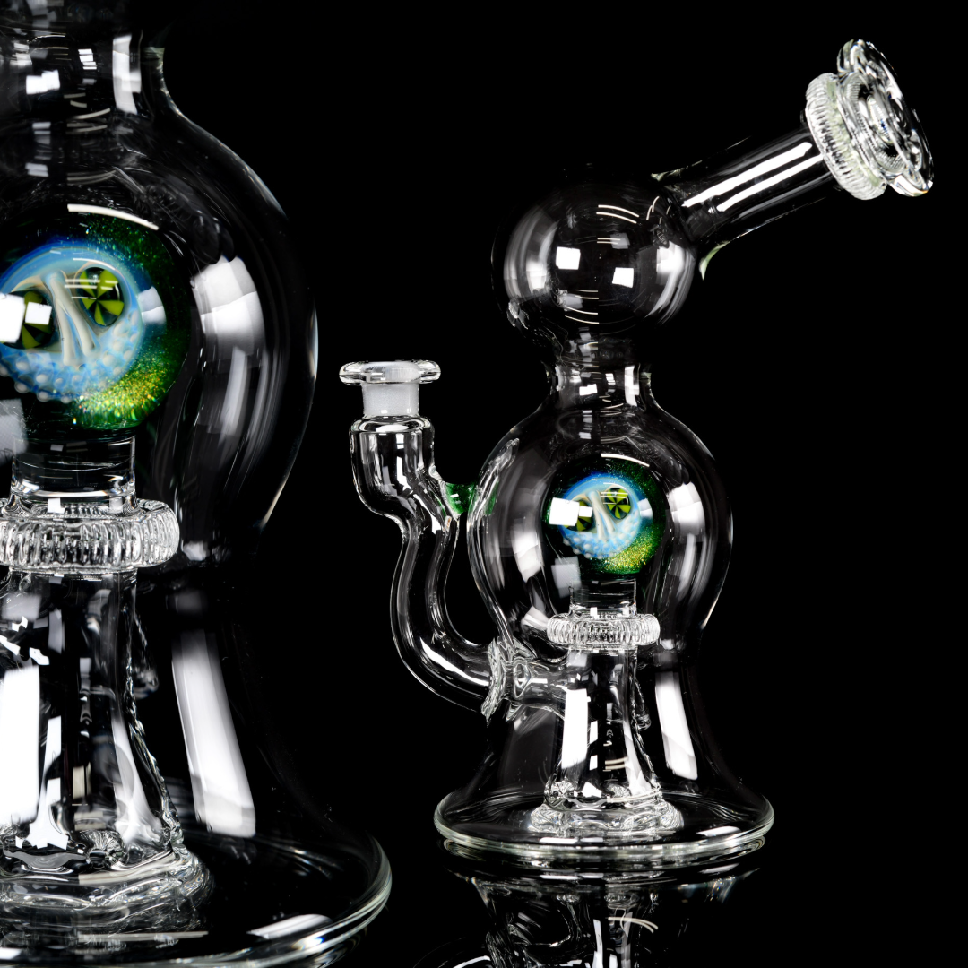 Evan Cals Glass Art - Skull Marble 10mm Rig - 1