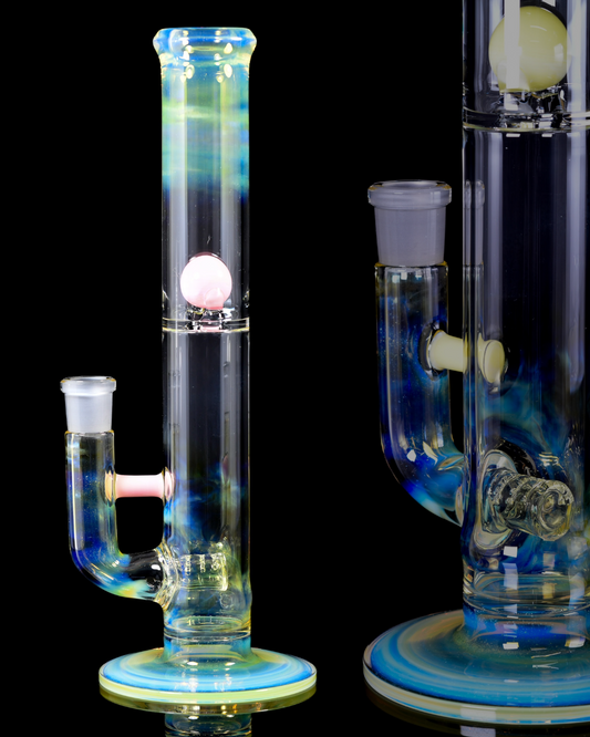 Green Belt Glass - Mini Fumed MSG Stemline - Exp925 Pink Ivory