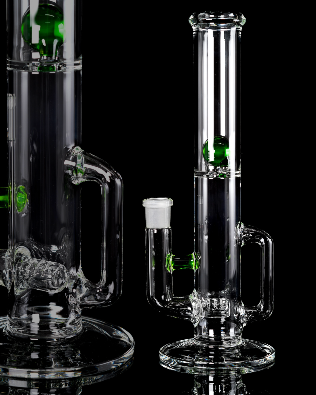 Green Belt Glass - Mini MSG Stemline W/ Drain - Haterade