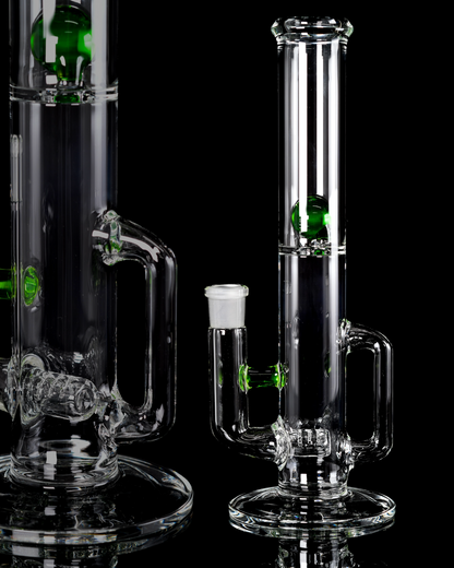 Green Belt Glass - Mini MSG Stemline W/ Drain - Haterade
