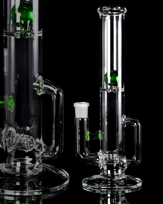 Green Belt Glass - Mini MSG Stemline W/ Drain - Haterade