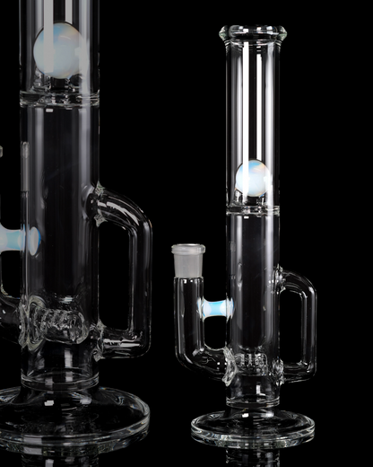 Green Belt Glass - Mini MSG Stemline W/ Drain - Ghost