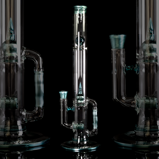 Green Belt Glass - Full Accent Worked Imp W/ Drain - Neptunium