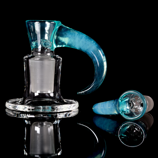 Ure Glass - 18mm 4 Hole Horn Slide - Zen