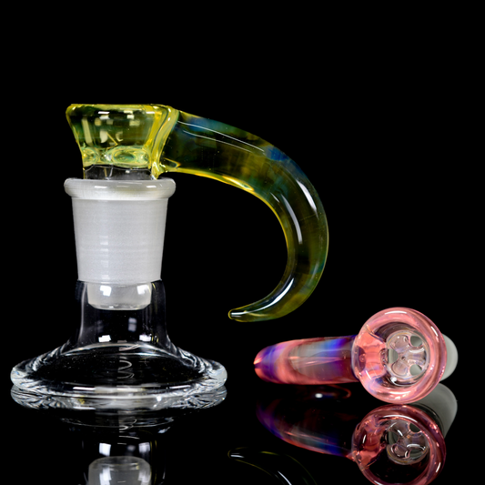 Ure Glass - 14mm 3 Hole Horn Slide - 3