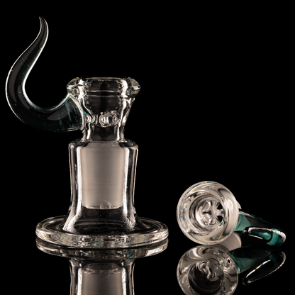 Disco Box Glass - 18mm Clear Bowl W/ Coloured Horn - Nemo