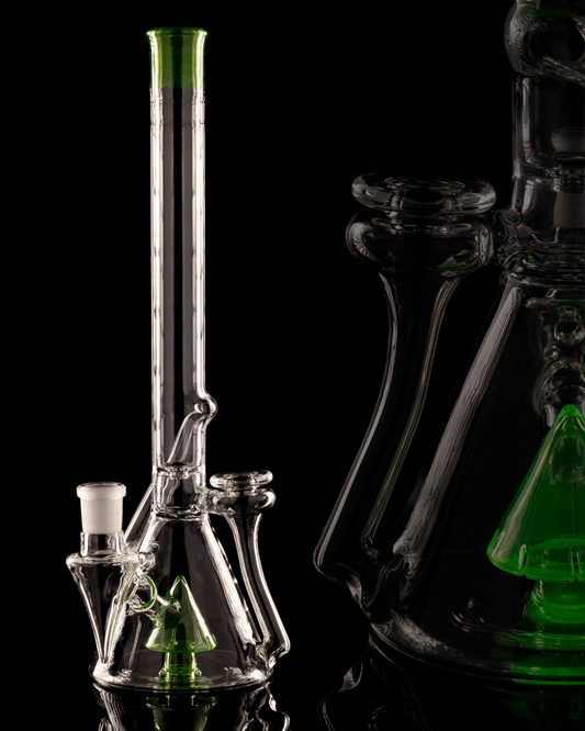 Disco Box Glass - 18mm Fixed Double Recycling Beaker - 1