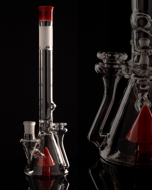 Disco Box Glass - 18mm Fixed Double Recycling Beaker - 4