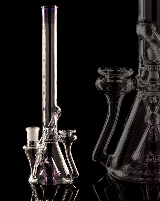 Disco Box Glass - 18mm Fixed Double Recycling Beaker - 6