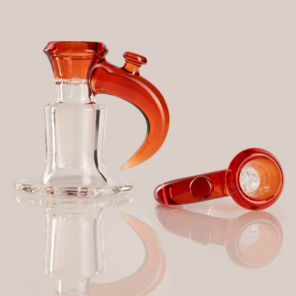 Jamms Glass - 18mm 4-Hole Straight Colour Slide - Sunstone