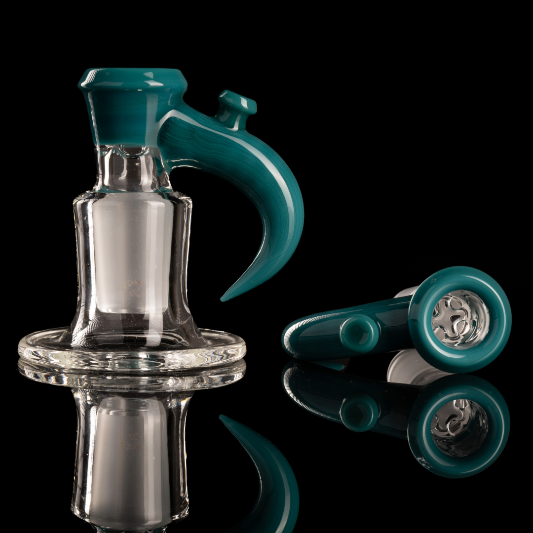 Jamms Glass - 18mm 4-Hole Straight Colour Slide - Agua Azul