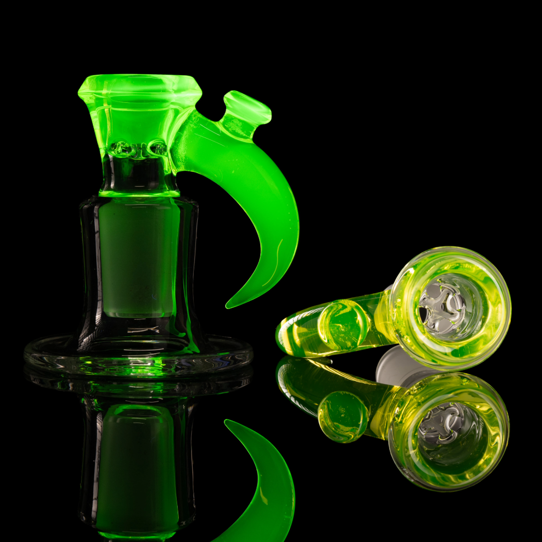 Jamms Glass - 18mm 4-Hole Straight Colour Slide - Ion (UV)