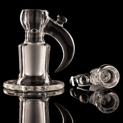 Jamms Glass - 18mm 4-Hole Clear Lathe Shaped Slide