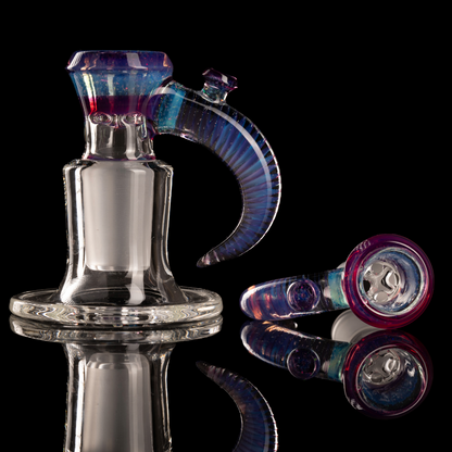 Jamms Glass - 18mm 4-Hole 2 -Tone Crushed Opal Encalmo Slide - Meta Terrania W/ Royal Jelly