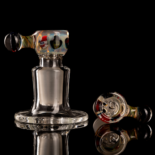 Tombstoned Glass - 18mm 4 Hole Millie Slide - 3