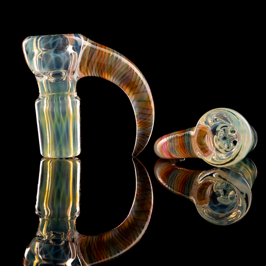 Tombstoned Glass - 18mm 4 Hole Full Work Fumed Slide
