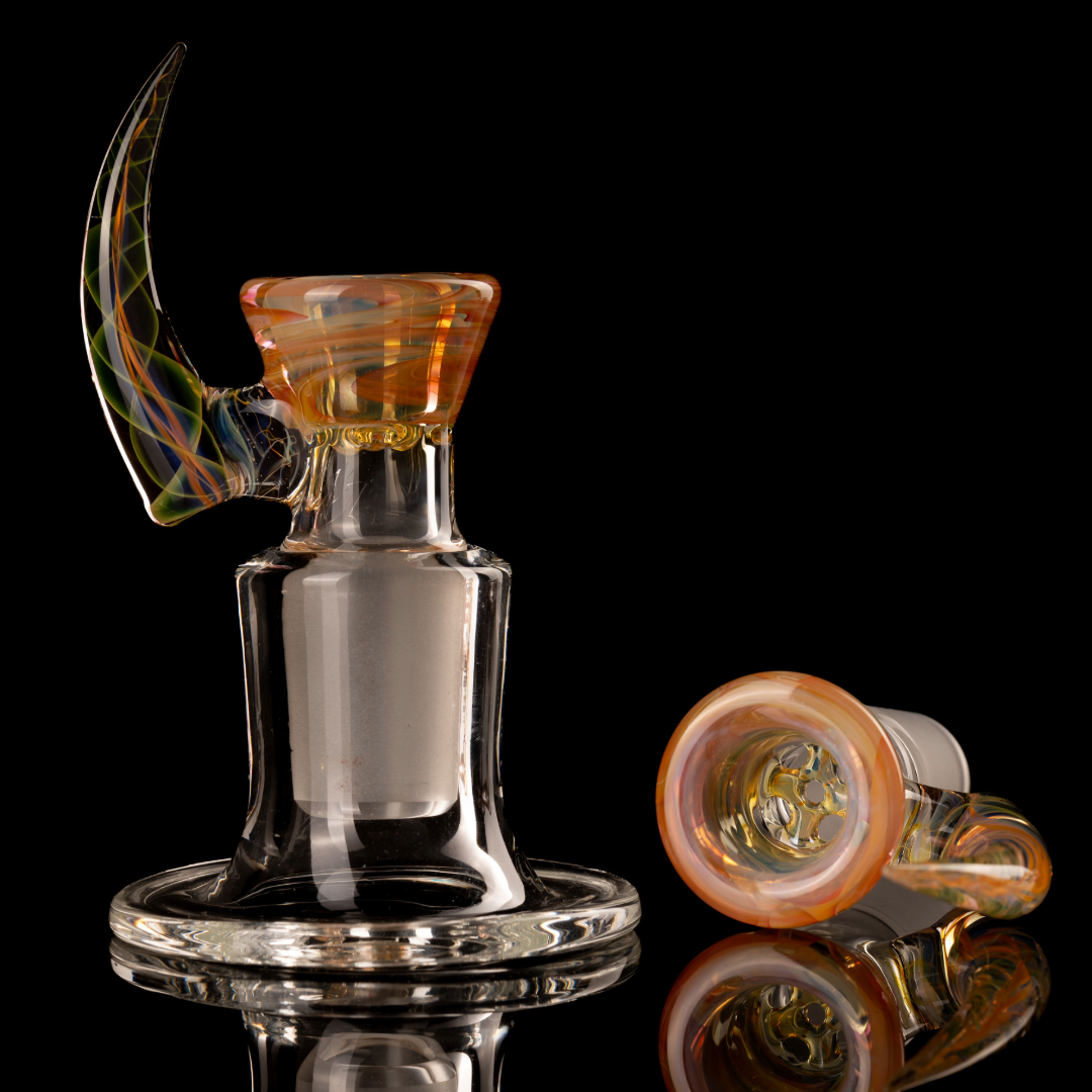 Jesse Who - 18mm 5 Hole Fumed Horn Slide - 10