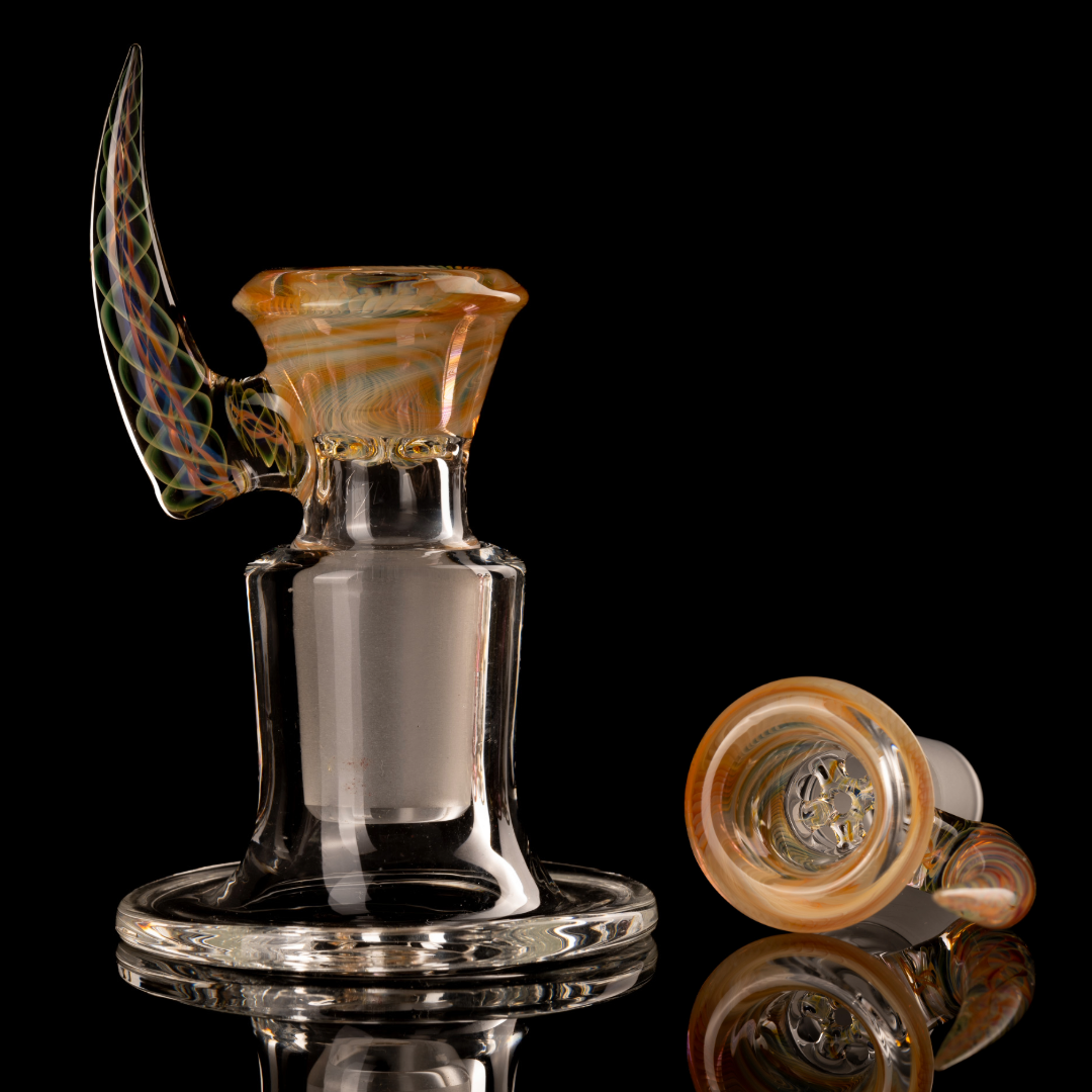 Jesse Who - 18mm 5 Hole Fumed Horn Slide - 15