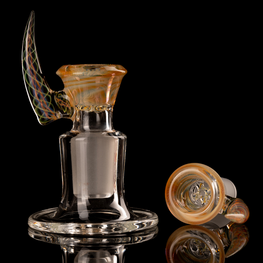 Jesse Who - 18mm 5 Hole Fumed Horn Slide - 15