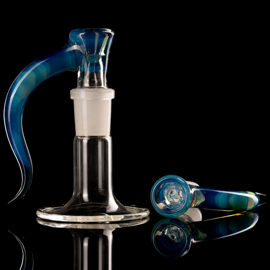 Asu Glass - 18mm 3 Hole Horn Slide - 1