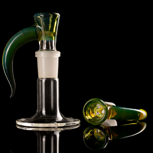 Asu Glass - 18mm 3 Hole Horn Slide - 2